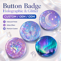 Épingle à bouton personnalisée Cuisson logo personnalisé Épingle en métal logo 37mm Épingles à bouton de décoration de sac rond coloré personnalisées