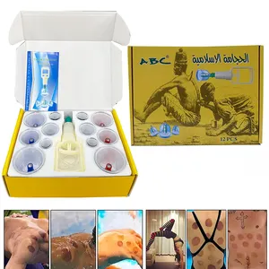 Vente en gros à bas prix 12 gobelets en canettes kit de ventouses sous vide chinoises appareil de thérapie sous vide relaxant masseurs aspiration courbe