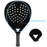 Raquette de padel de haute qualité et puissante, noyau en EVA, épaisseur 38 mm, fibre de carbone
