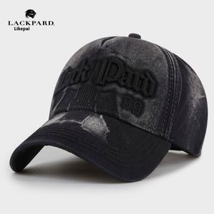 Casquettes de baseball unisexe en gros, nouveau style, à calotte rigide, avec logo personnalisé, broderie 3D, lettres en jean, tendance, pour l'extérieur, décontractées et courantes - Product Image 1