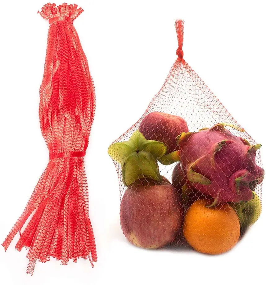 100% phân hủy sinh học bao bì trái cây lưới túi lưới nhựa lưới cho trái cây