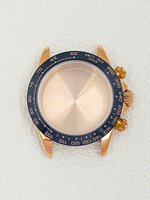 Boîtier de montre en acier inoxydable de 39 mm pour mouvement à quartz VK63 avec verre saphir