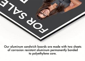 Real Estate Signs for Sale Custom Yard Sign <b>Physical</b> Alumicore Thick Sign with Hanging Holes Custom Aluminum 2-sided Printed - Product Image 5