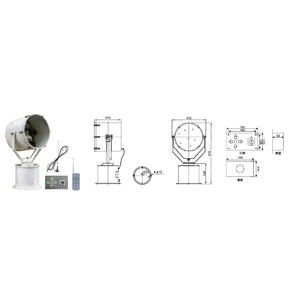 ไฟสปอตไลท์ LED ความเข้มสูง SGSL-210HRCX สำหรับเรือ ระดับการป้องกันน้ำและฝุ่น IP65 ใช้ภายนอกอาคาร ตัวโคมทำจากพลาสติก ABS ได้รับการรับรอง - Product Image 4