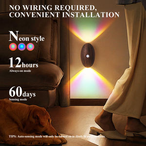 مصباح ليلي حديث ذكي USB قابل لإعادة الشحن مصباح ليلي لاسلكي مغناطيسي نيون RGB مصباح جداري لغرف النوم بجانب السرير - Product Image 3