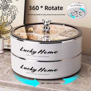 <span class=keywords><strong>Caja</strong></span> de Almacenamiento de Plástico Apilable de Alta Gama para Frutos Secos, Dulces y Aperitivos, con Tapa Transparente para la Sala de Estar - Product Image 2