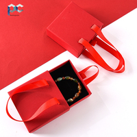 Boîte à bijoux recyclable haut de gamme, boîte à bijoux personnalisée adaptée aux bracelets et colliers peut être personnalisée avec logo et retrait à la main
