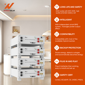 Deye biến tần và pin tất cả trong một LiFePO4 10kwh 20kwh lưu trữ pin và 5KW 6KW Single phase lai biến tần thiết lập cho nhà - Product Image 2