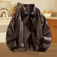 Dernière veste en cuir pour homme avec logo personnalisé, streetwear tendance, veste décontractée, veste pour homme cool et élégante