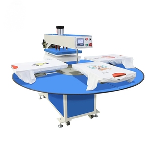 Precio de fábrica Automático Neumático <span class=keywords><strong>Cuatro</strong></span> <span class=keywords><strong>estaciones</strong></span> Rotación Tipo Máquina de prensa de calor con motor - Product Image 3