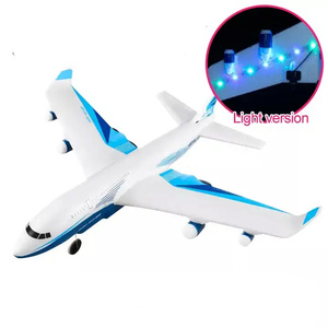 Avión Planeador Eléctrico con Control Remoto G2 2.4G, Modelo de Avión de Ala Fija de 2 Canales, Avión RC de Espuma Anticaídas con Luz LED - Product Image 1