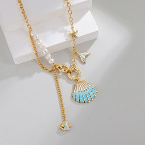 สร้อยคอจี้แฟชั่นสไตล์ฮาวายสำหรับผู้หญิงทำจากสเตนเลส316L เครื่องประดับ14K 18K - Product Image 2