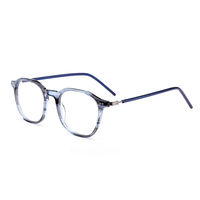 Petites montures de lunettes rondes en acétate pour femmes de luxe avec motif solide