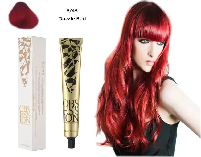 bright red unique Hair Dye Professional Salon use 80ML 55Colors permanent hair dye quick and easy