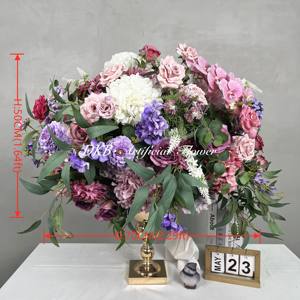 Boule de fleurs artificielles de mariage 3D Décoration de boules de fleurs artificielles de haute qualité en soie aux couleurs mélangées - Product Image 2