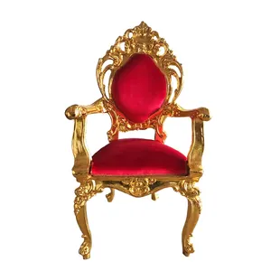 China supplier hotel lobby hall bride groom royal king throne wedding furniture chair for event