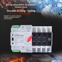 Commutateur de transfert automatique double alimentation pour groupe électrogène domestique 100A 220V Classe PC ATS Commutation rapide 0,05s CE 30/32kA Capacité de coupure