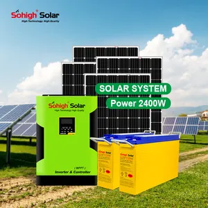 Solares mount set lengkap 3kw rv 2400w 2.5 kw kit de full energy power homw kit solar pv on off grid system