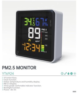 Detector pm2.5 tuya app, monitor de qualidade do ar wifi - Product Image 4