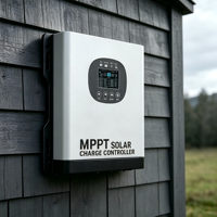 Controlador de Carga Solar MPPT Directo de Fábrica, 40A 48V, Pantalla LCD, Doble USB, para RV, Cámper, Barco, Vida Fuera de la Red