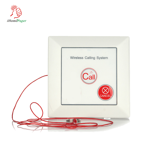 Hot Sale Cheap Wireless Nurse Calling System Two Keys Call Button with Line 500m Open Area 12 Months Warranty CE ROHS Certified