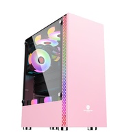 Boîtier pour ordinateur de jeu ATX Mid Tower avec panneau latéral en verre et USB 3.0