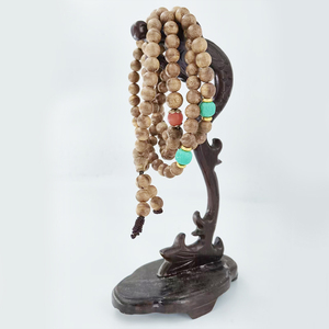 Браслет из бусин из дикого агарового дерева Хайнань, винтажный, с изображением пяти элементов, бирюзовый, 108 бусин, буддийские молитвенные бусы - Product Image 4