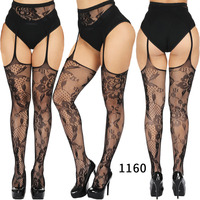 Zs980 Sexy femmes résille perforé Nylon jarretière bas grande taille sexy bodystocking