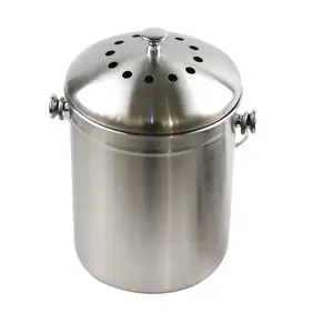 1.3 galão balde de compostagem em Casa filtro de carvão de resíduos de alimentos bin bin vermicomposto da bancada de aço inoxidável para cozinha