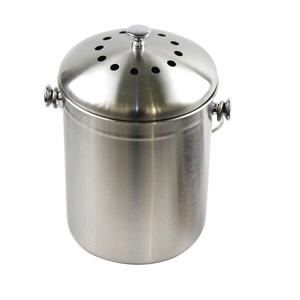 Thùng Than Lọc Phân Hữu Cơ 1.3 Gallon Cho Nhà Bếp, Thùng Đựng Rác Thực Phẩm Có Mặt Bằng Thép Không Gỉ, Dùng Cho Nhà Bếp