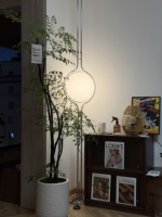 Lampe de sol télescopique sans perçage de style italien, pour salon, décoration intérieure, lampe de sol LED d'ambiance