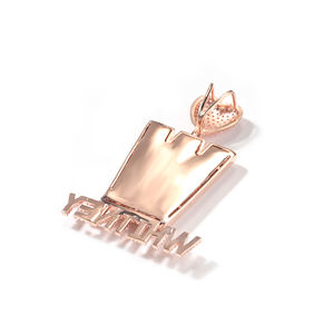 Одиночная буквенная подвеска, 2 ряда, мини-буквы, дизайнерское ожерелье с крючком в виде сердца, A-Z большой размер, подвеска с именем - Product Image 5