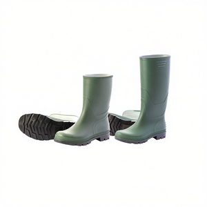 TTAKE Green PVC <b>Boot</b> With <b>Black</b> Sole Safety Footwear For Outdoor <b>Work</b> - Product Image 2