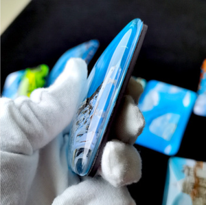 Imán de nevera de cristal rectangular de diseño personalizado, nombre de ciudad de país personalizado, imanes de nevera 3D, recuerdo turístico - Product Image 5