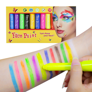 Éxito de Ventas Lápiz de Pintura Facial de 12 Colores que Brilla en la Oscuridad, Crayón de Pintura Corporal y Facial Neón UV para Actuaciones Escénicas, para Niños - Product Image 4