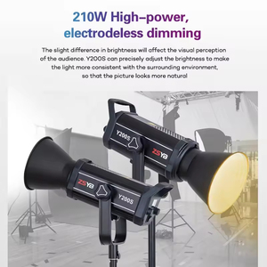 ไฟสตูดิโอ Y200S ZSYB LED COB แสงกลางวัน กำลังไฟ 200W ปรับความสว่างได้ 2700K-6500K วัสดุพลาสติก พกพาสะดวก ปรับสีได้ - Product Image 4
