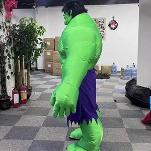 <span class=keywords><strong>Costume</strong></span> de mascotte gonflable géant vert ambulant sur le thème de Noël pour festival - Product Image 1