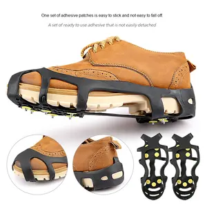 Crampons en alliage anti-patinage à neuf dents couvre-pieds d'hiver d'escalade en plein air avec couvre-chaussures anti-chute à poignée de boue - Product Image 2