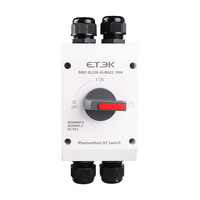 Interrupteur d'isolement solaire photovoltaïque CC extérieur PV 4P 240V 32A 50Hz/60Hz Poignée rotative Boîte étanche IP65 EKD7-EL32R-4S/MG25