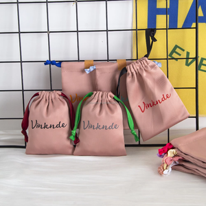 Exquisito Contenedor de Joyería de Terciopelo de Seda Rosa de 9*12cm, Bolsa Antipolvo Densa con Cordón para Pulseras y Anillos, Embalaje con Cinta - Product Image 5