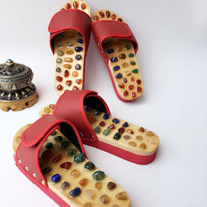 Pantoufles de massage des pieds Shiatsu pour soins de santé d'acupuncture avec réflexologie naturelle et <span class=keywords><strong>naturopathie</strong></span> ZL Brand Model Z597R 35-43cm - Product Image 5