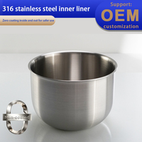 Pot intérieur en acier inoxydable personnalisable OEM pour cuiseur à riz - Compatible avec le pot de remplacement pour cuiseur à riz Aroma.