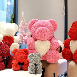 Ours en mousse personnalisés de 11 cm, 25 cm, 40 cm avec ruban, ours en peluche pour cadeaux de fête des mères, ours en peluche en rose pour <span class=keywords><strong>mariage</strong></span>, cadeau de la Saint-Valentin, décoration - Product Image 5