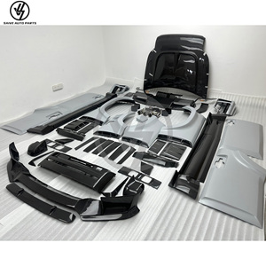 Kit carrosserie de haute qualité en fibre de carbone partielle de style MSY avec capot, jupes latérales, embouts d'échappement et spoiler pour Land Rover Defender 2024 - Product Image 2