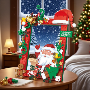 Cayi Giáng Sinh Khung Ảnh Xây Dựng Khối Thiết Lập Santa Claus Nhựa Khối Hình Ảnh Album Ảnh 3D Mô Hình Lắp Ráp Đồ Chơi Trang Trí - Product Image 4
