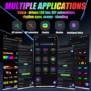 AI giọng nói thông minh LED ma trận pixel Bảng điều chỉnh linh hoạt RGB graffiti di chuyển 96x16 văn bản hoạt hình hiển thị IP20 đèn thông minh - Product Image 6