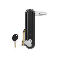 Serrure de porte d'armoire électronique sans clé SM818D, étanche IP65, avec cylindres de serrure à encastrer nickelés