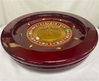 Jeu de roulette professionnel de qualité casino haute brillance 20 pouces roue de roulette en bois de luxe avec 2 pilules de boules