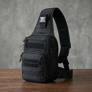 Sac bandoulière ambidextre urbain, sac à dos à une sangle, sac de transport quotidien, sacoche d'épaule modulaire de sécurité en Cordura 1000D - Product Image 3