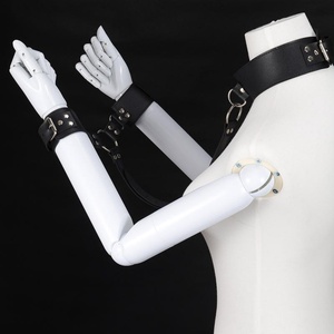 Esposas de Cuero para Sexo, Kit de Restricción de Cuello a Muñeca, Esposas Traseras, Bondage BDSM - Product Image 6